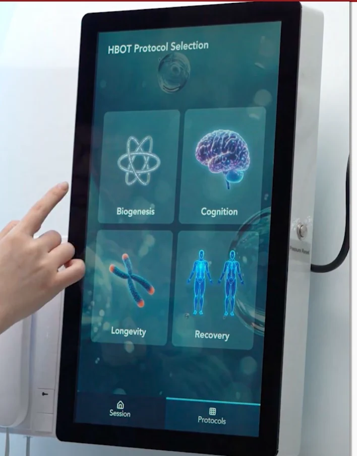OS/O2 protocol selection touchscreen